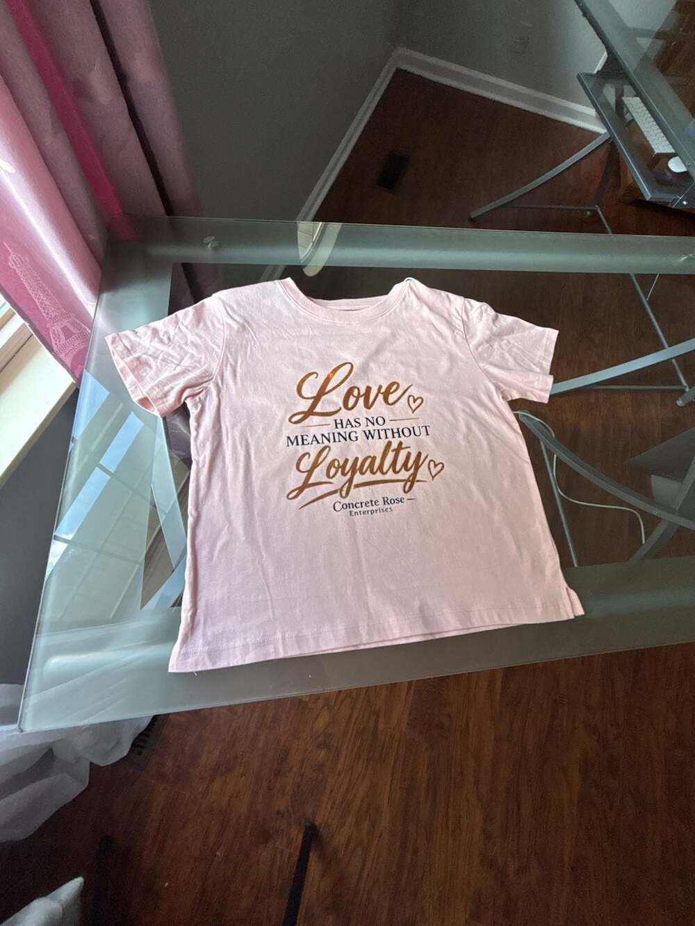 Concrete Rose Enterprises Pink Love Has No Meaning Without Loyalty Graphic T-Shi